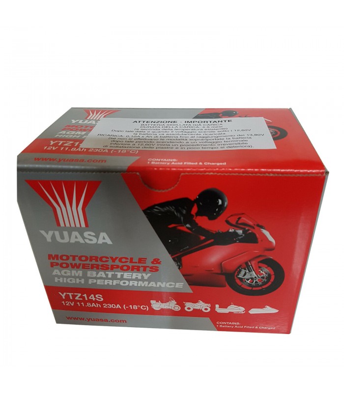 Batteria Yuasa YTZ14S Benelli Trk 702 X Moto Attiva Originale Sigillata