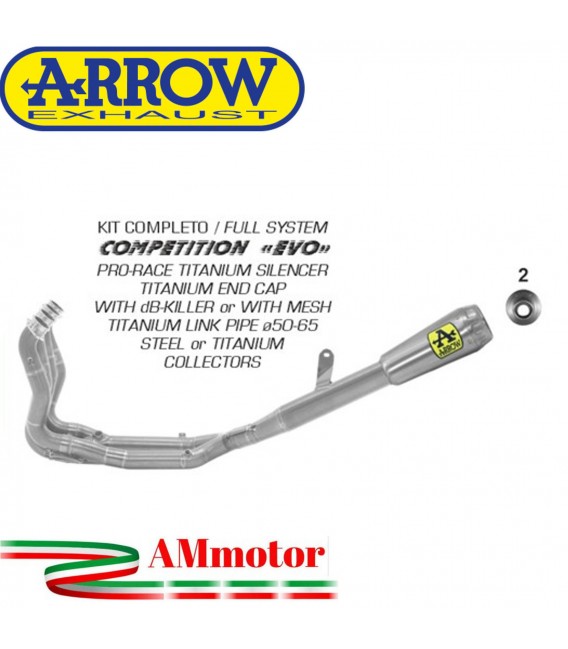 Arrow Bmw S 1000 RR 19 - 2024 Kit Completo Competion Evo Con Terminale Pro-Race In Titanio