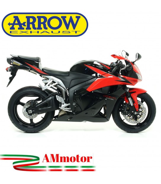 Terminale scarico moto Arrow Indy-Race alluminio dark fondello carby  omologato per Honda CBR 600 RR 2007-2012