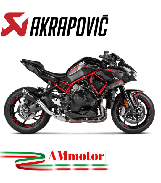 Akrapovic Kawasaki Z H2 Terminale Di Scarico Slip-On Line Titanio Moto  Omologato