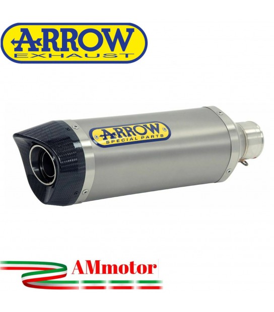 Terminale scarico moto Arrow Indy-Race alluminio dark fondello carby  omologato per Ducati Monster 937 2021-2022