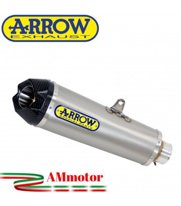 Terminale Di Scarico Arrow Yamaha MT-07 21 - 2023 Slip-On Works Titanio Moto  Fondello Carbonio