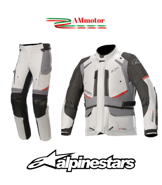 Giacca Da Moto Alpinestars T-GP Pro V2 Protezioni Nero Rosso Fluo Tessuto