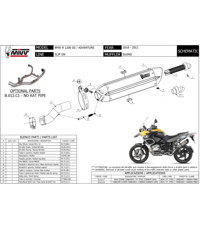 Mivv Bmw R Gs Adventure Terminale Di Scarico Moto