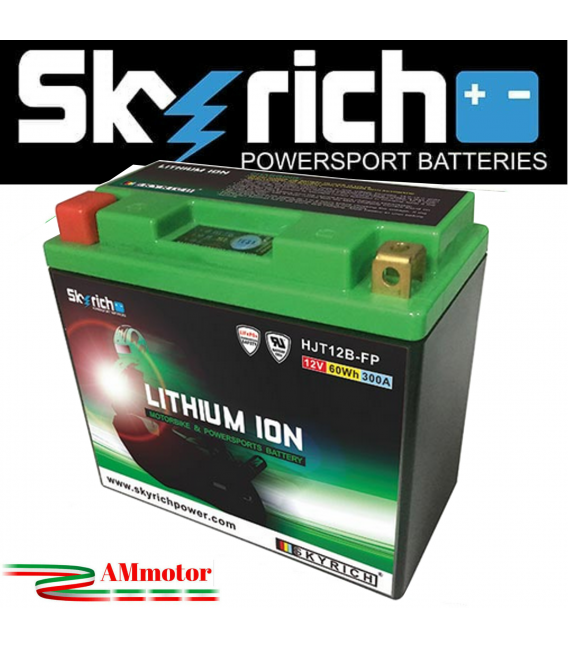 Batteria Litio Moto Skyrich HJT12B-FP Per Ducati Monster 800 S2R 05 - 2007 Lithium