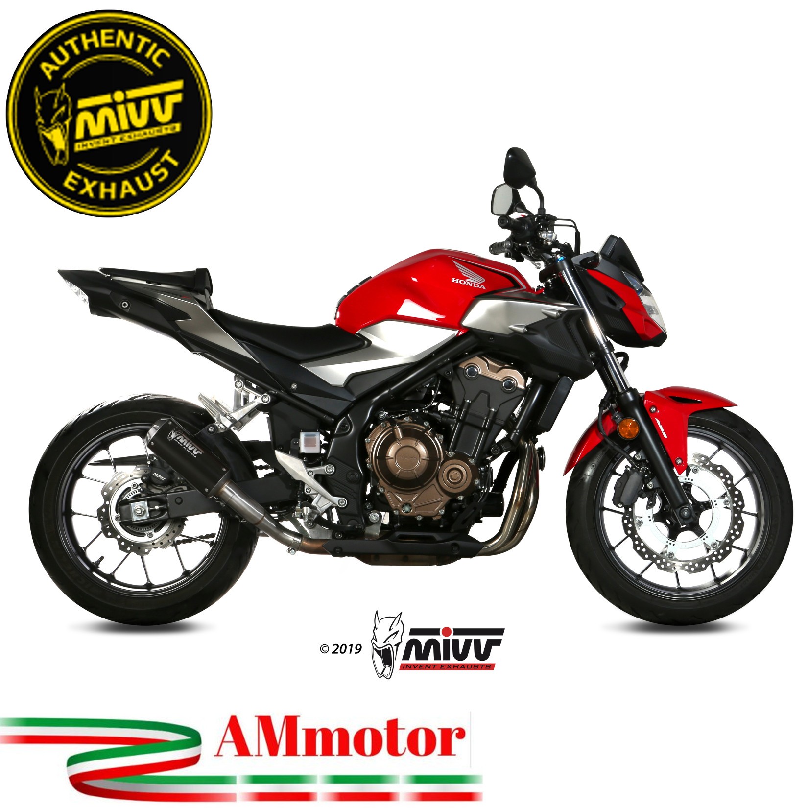 Mivv Honda Cb 500 F 19 - 2024 Terminale Di Scarico Moto Marmitta Mk3 Black