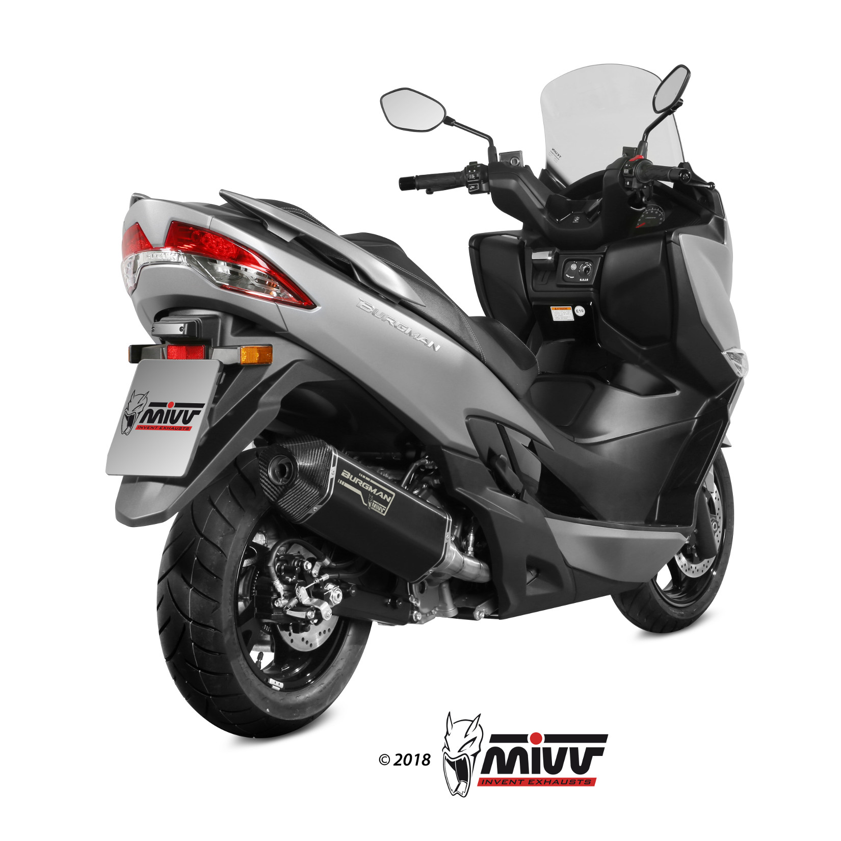 Mivv Suzuki  Burgman 400 2019 18 Escape Moto Silenciador 